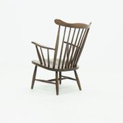 Fauteuil scandinave à dossier fuseau années 1960