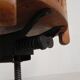 Oak office chair with adjustable spring system and height adjustment, 1950s.