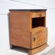 art deco bedside table, art deco nightstand wood and black marble, side table, sofa end
