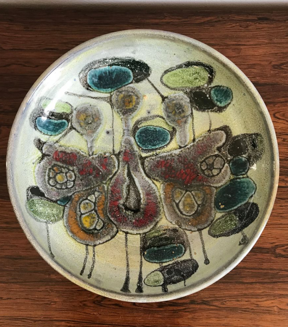 Ceramic table middle of Lega Faenza Italy 1960s