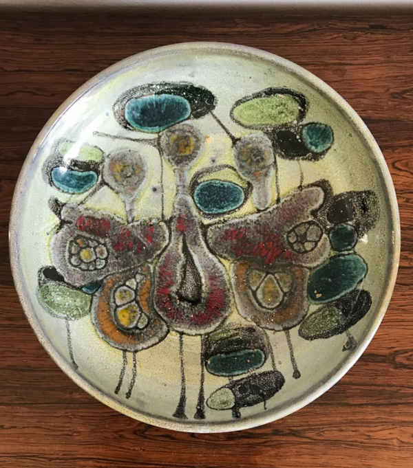 Ceramic table middle of Lega Faenza Italy 1960s