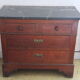 Commode  Louis Philippe en chêne foncé et marbre noir