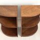 Pair of vintage 1950s corner side tables.