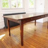 Oak farm table with 3 drawers