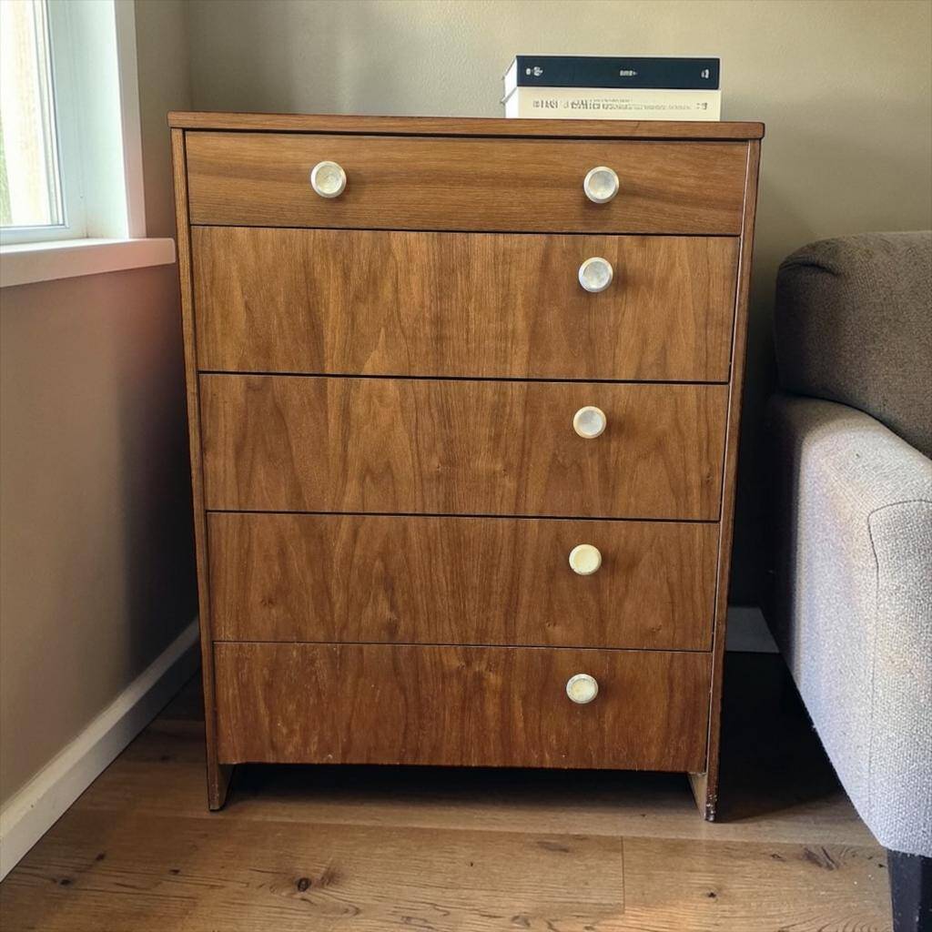 Vintage wooden drop-leaf cabinet / shoe cabinet