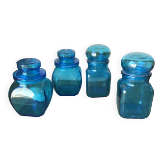 Turquoise blue jars