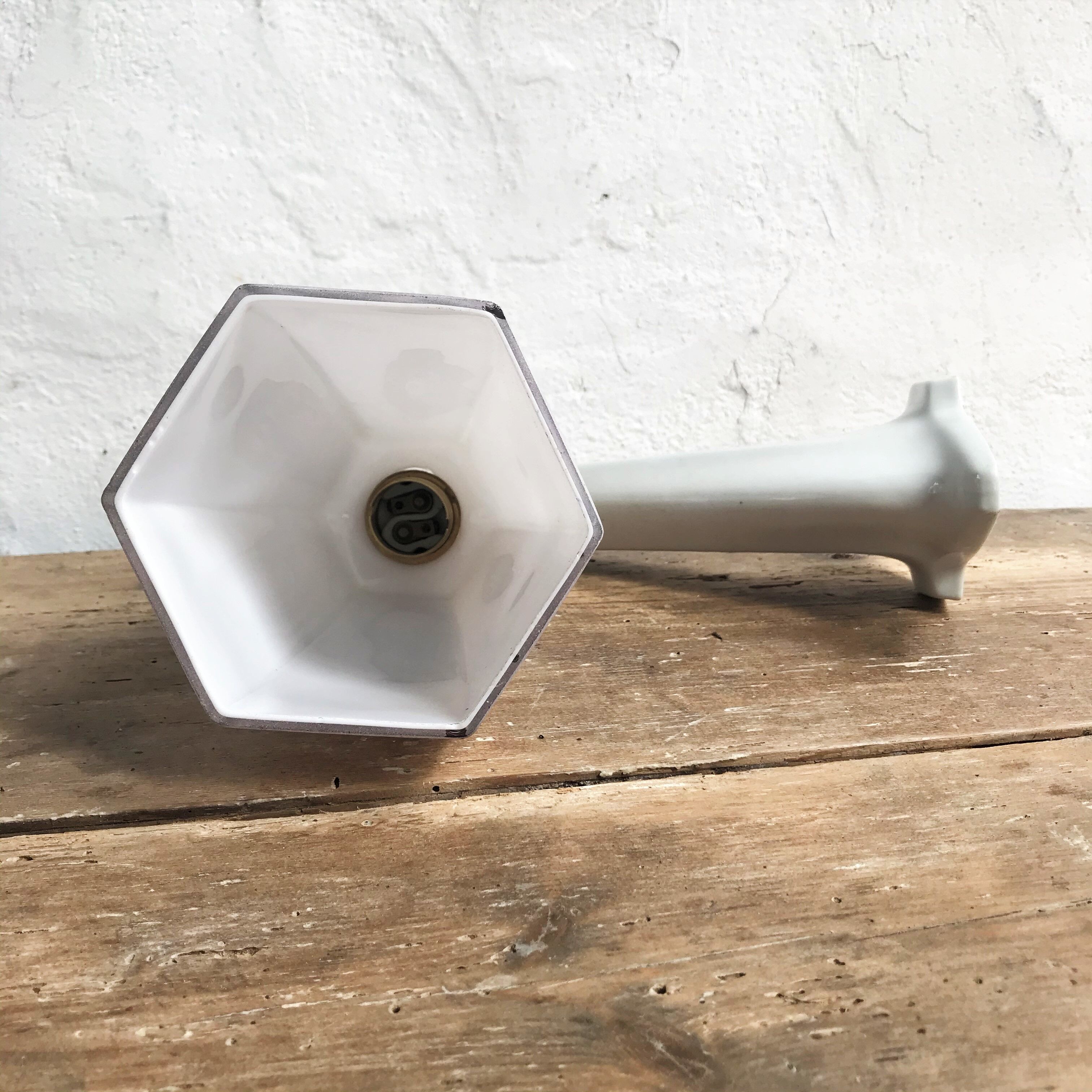 Art deco porcelain and opaline sconce