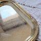 Vintage silver-plated rectangular serving tray – Engraved decoration