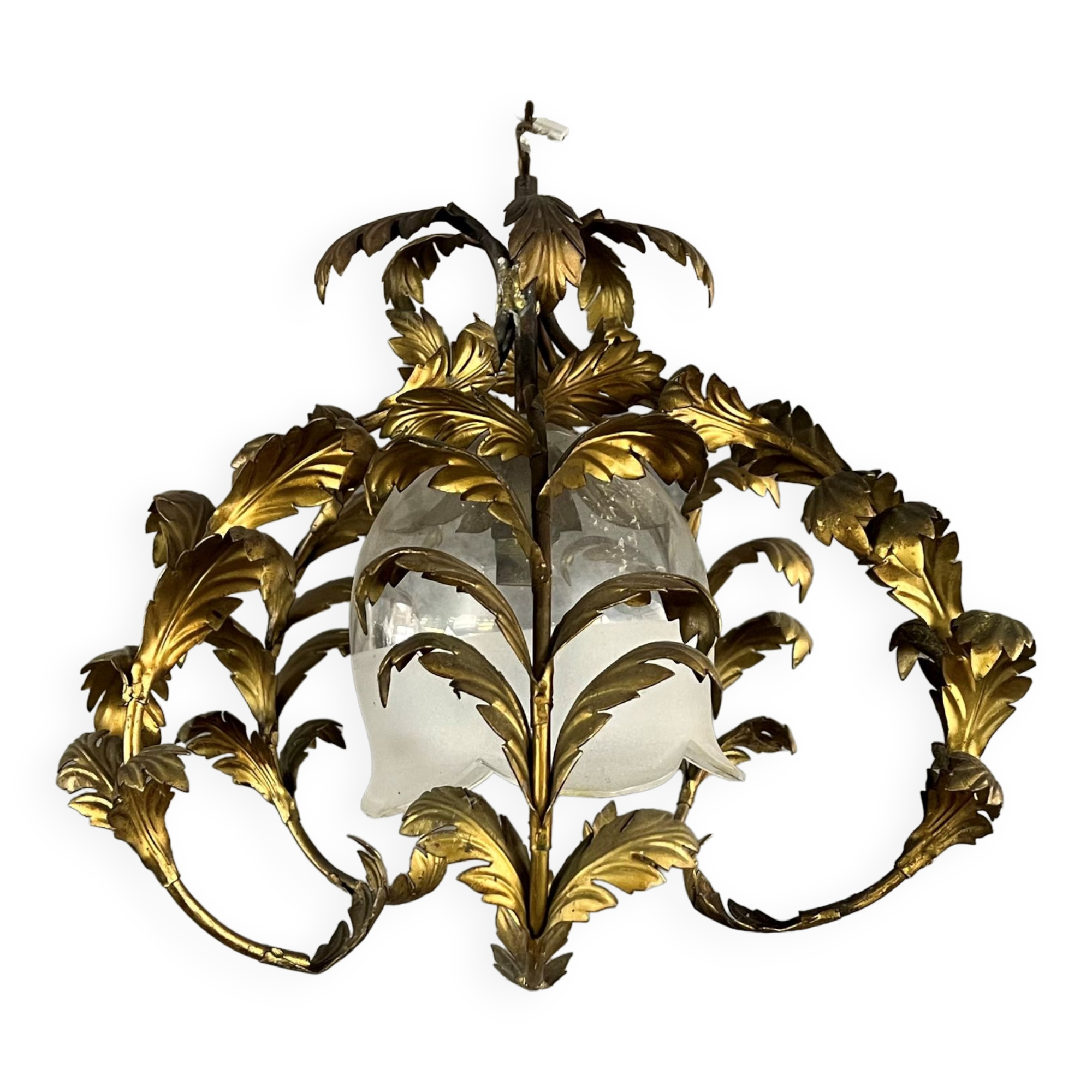 Gilded brass chandelier from the 1920s-1930s