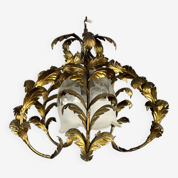 Gilded brass chandelier from the 1920s-1930s