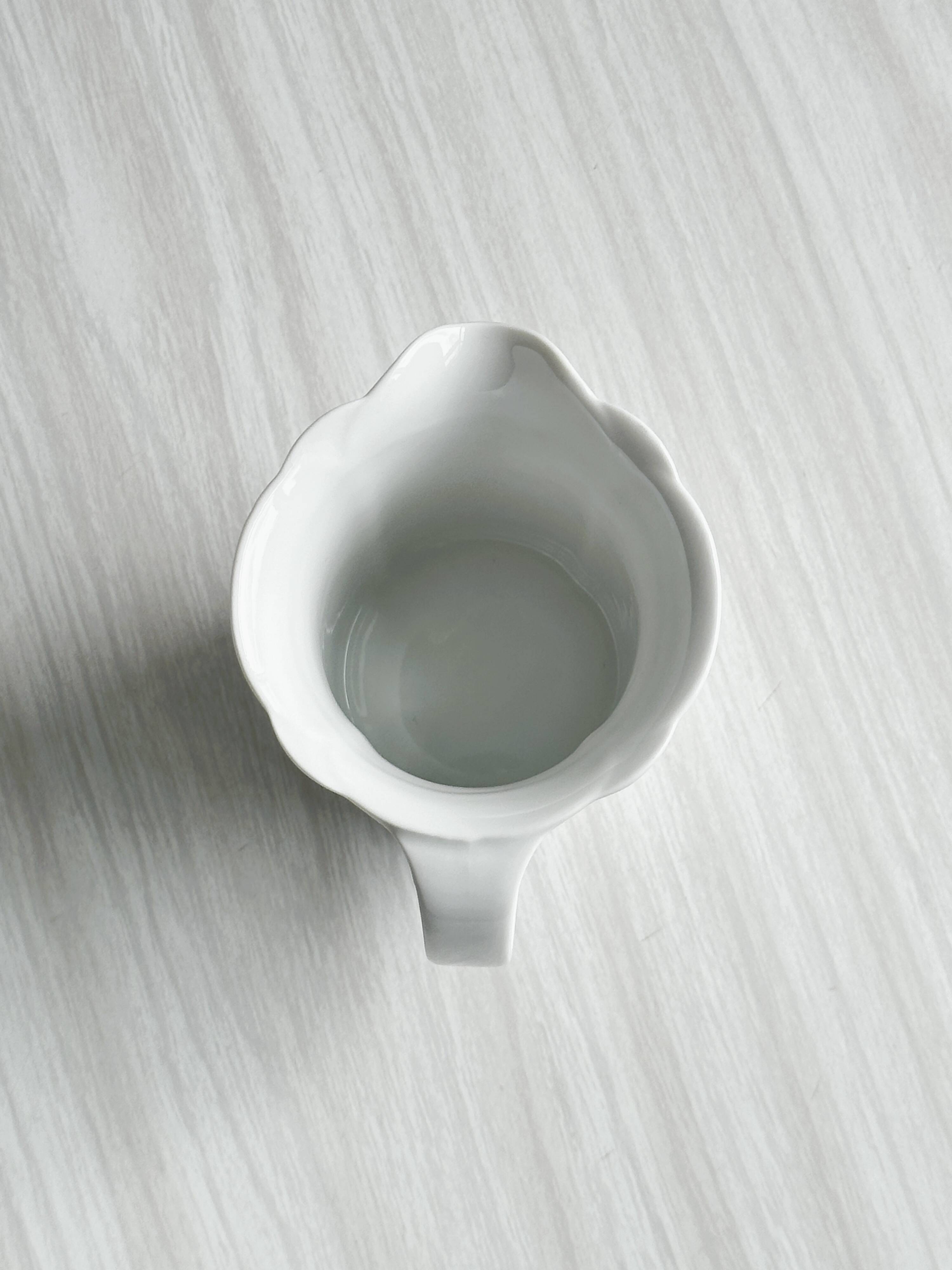 White porcelain sauce boat