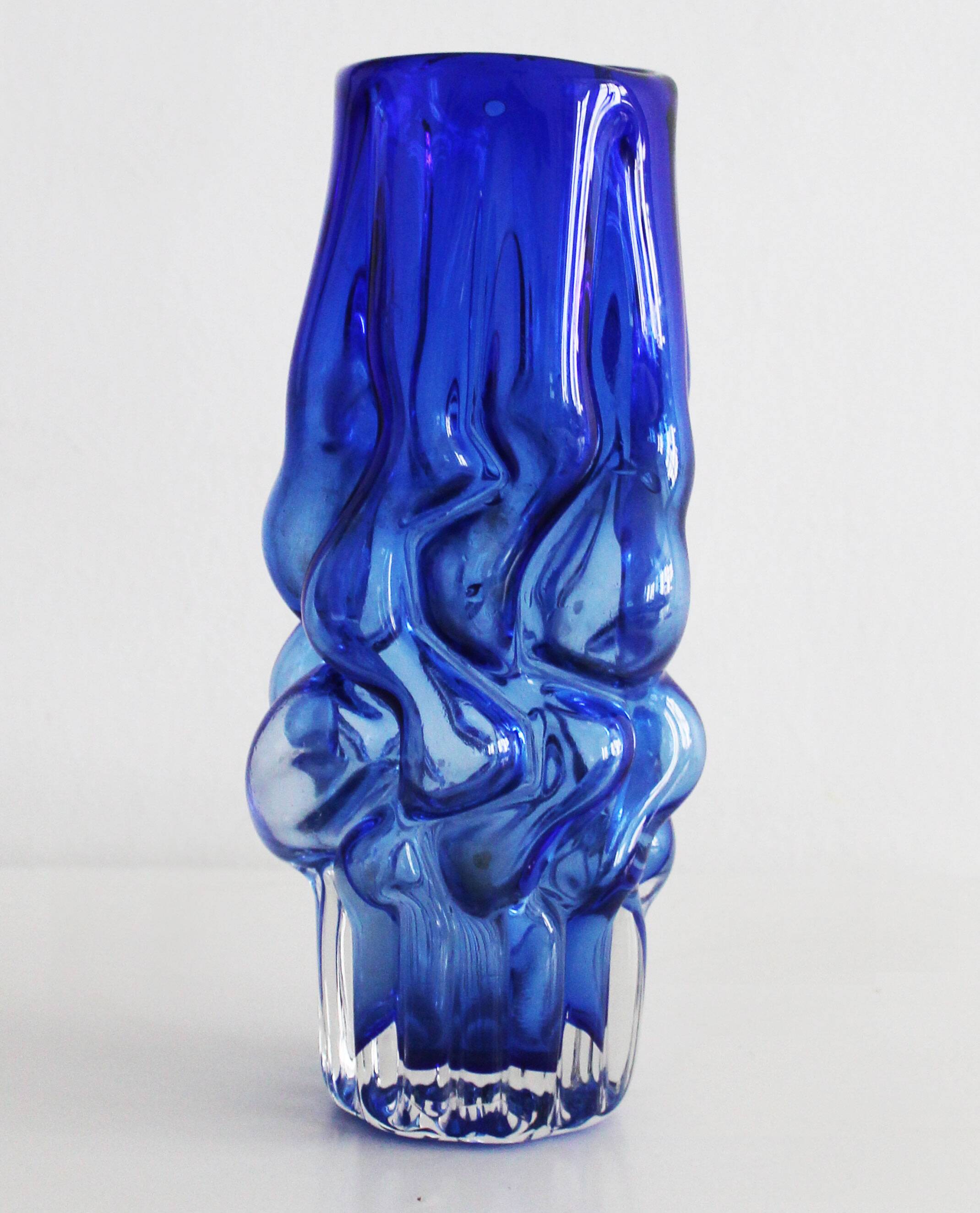 1960's Flower Vase by Pavel Hlava for Novy Bor Glasswork