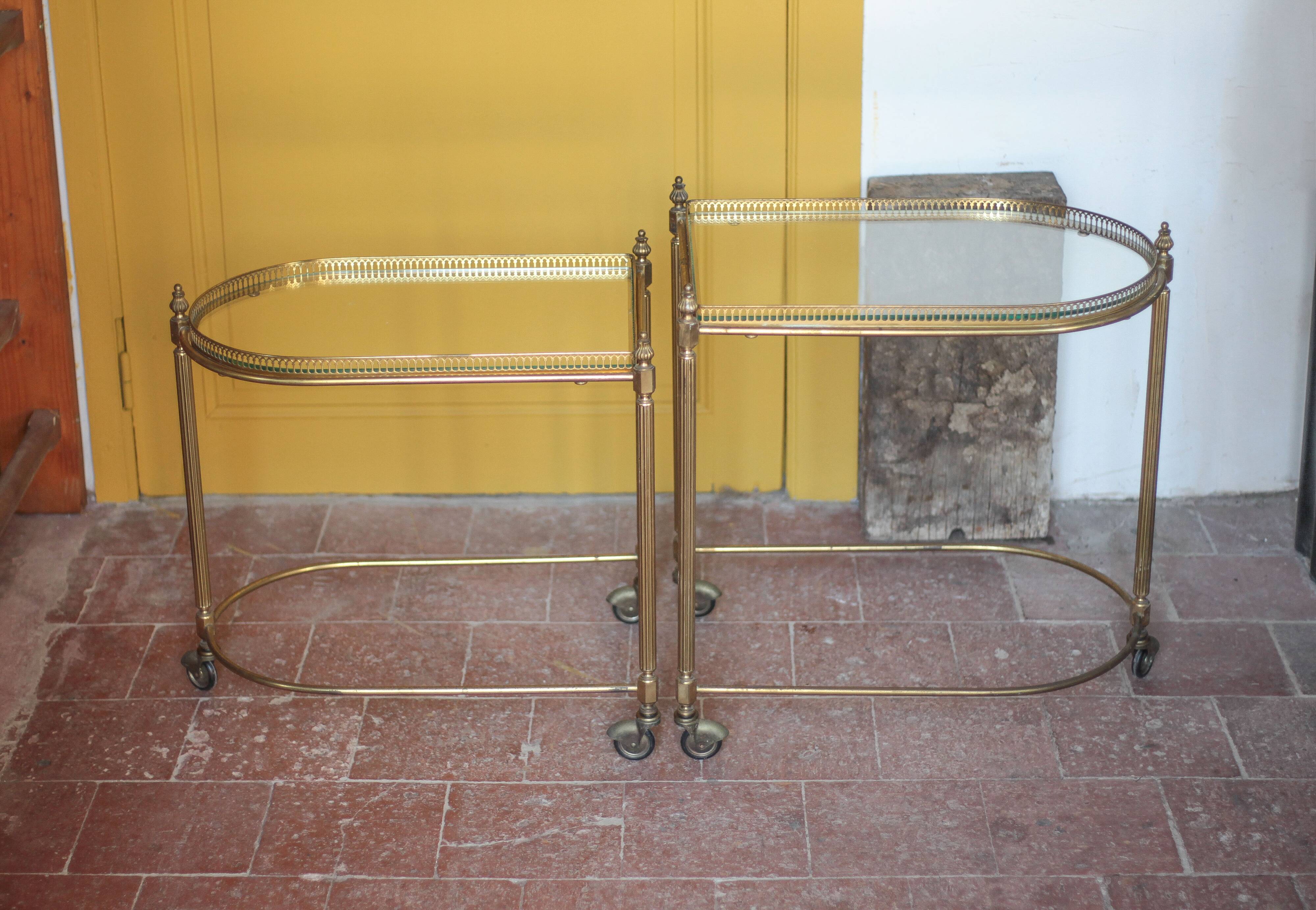 Vintage sideboard, living room furniture, nesting side tables, accent furniture.