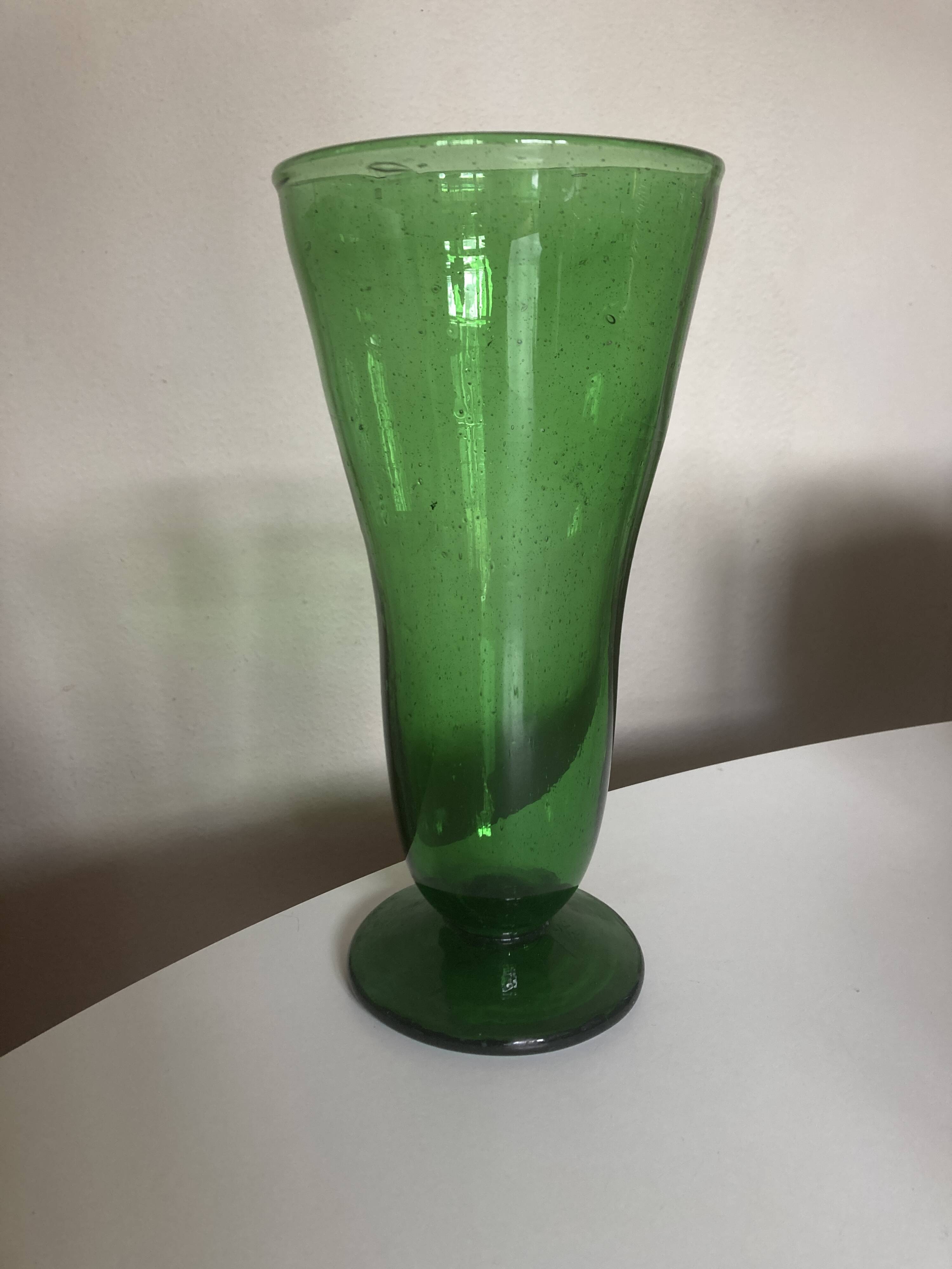 Médicis vase in blown glass, Italian work, 1960.