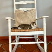 Chaise berçant rustique