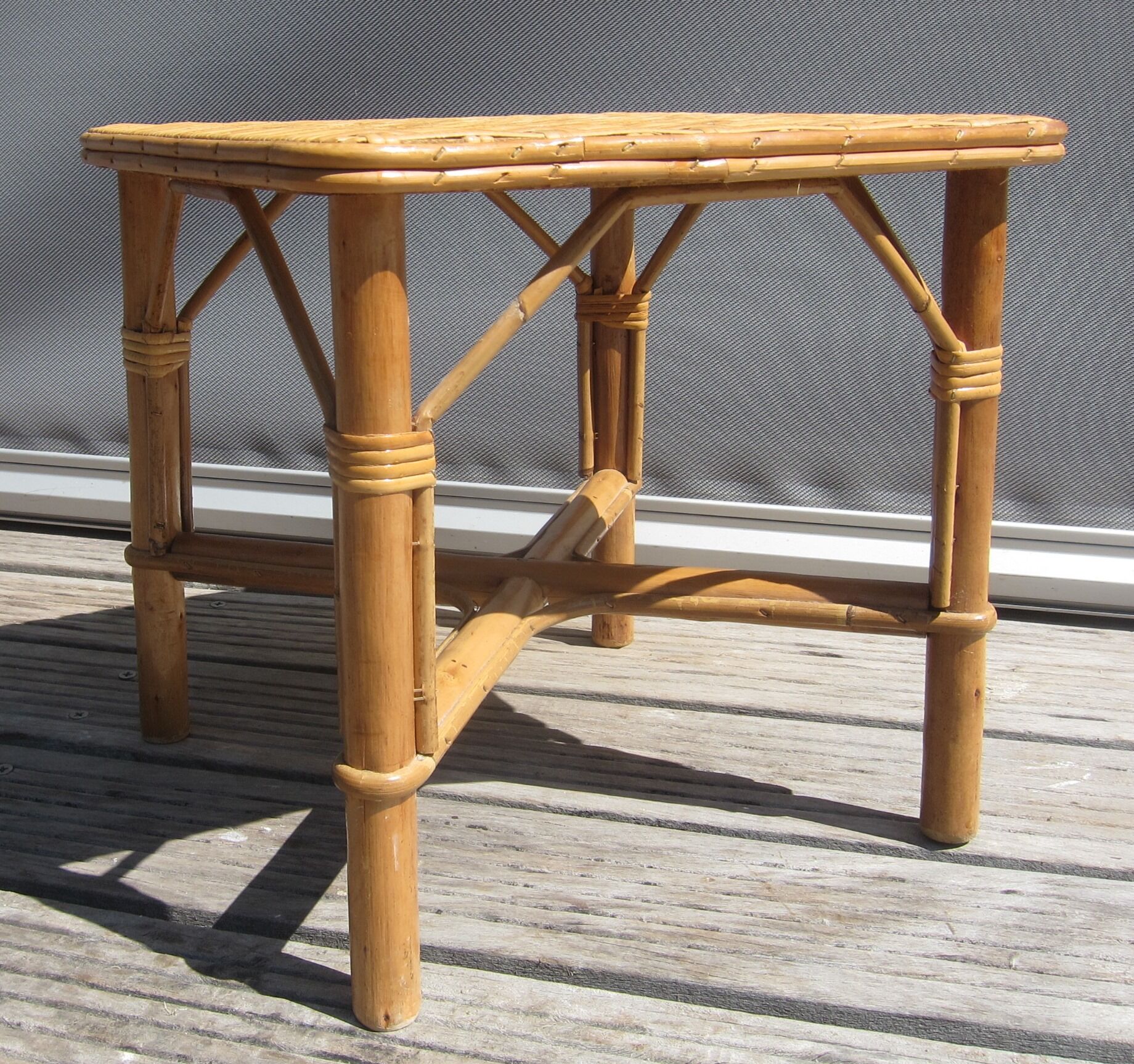 Square rattan coffee table