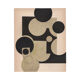 Collage on original paper dated and signed in modernist abstraction style without the frame
