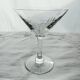 Set of 2 etched glass cocktail glasses