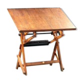 Table d'architecte en bois des années 50
