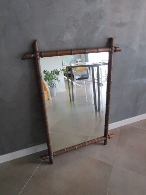 Antique bamboo mirror