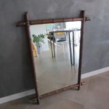 Antique bamboo mirror