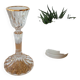 Crystal candlestick with golden rim