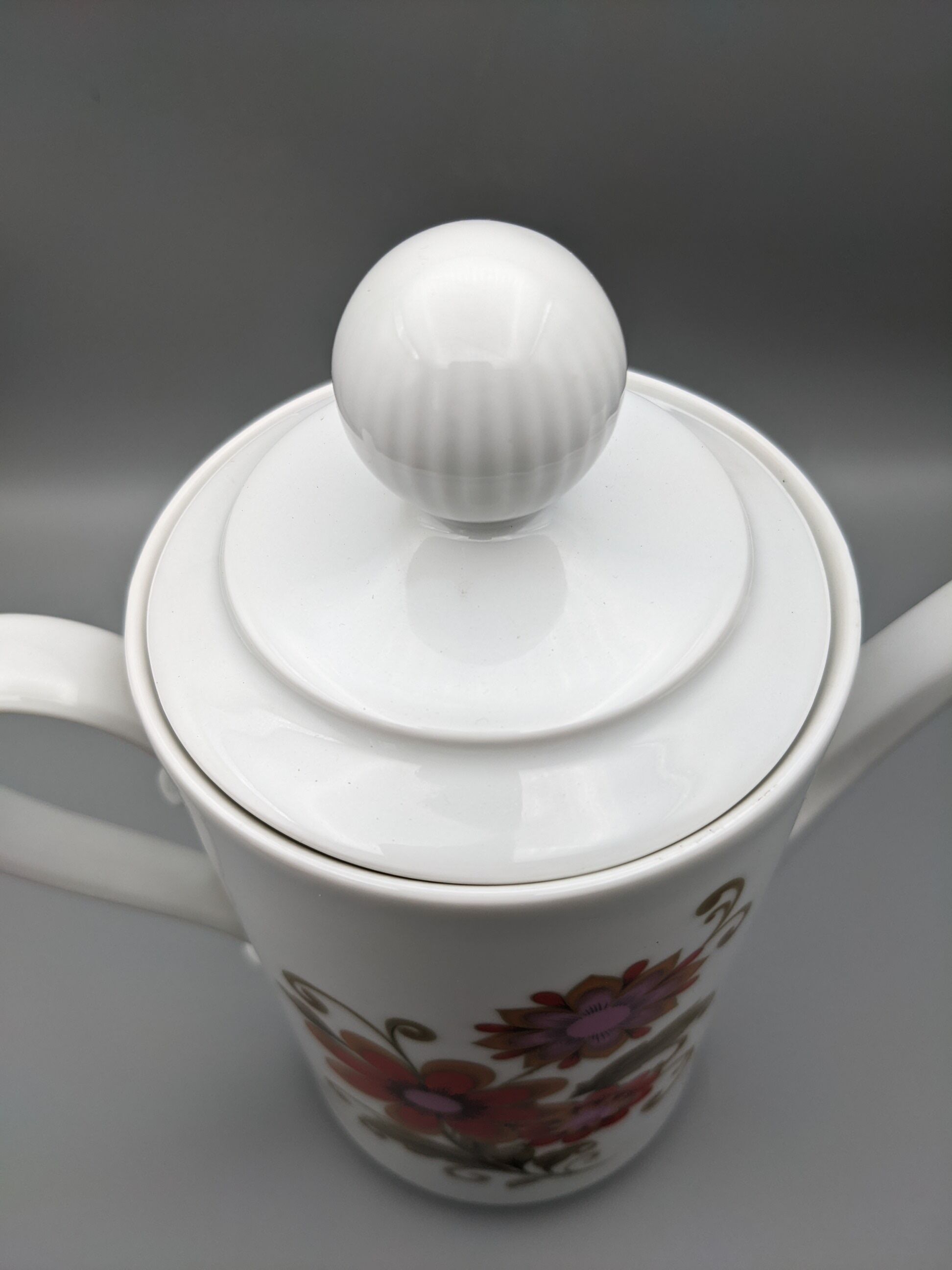 Théière cafetière blanche décor floral vintage winterling bavaria