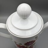 Théière cafetière blanche décor floral vintage winterling bavaria