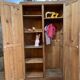 Antique Parisian wardrobe in solid pine