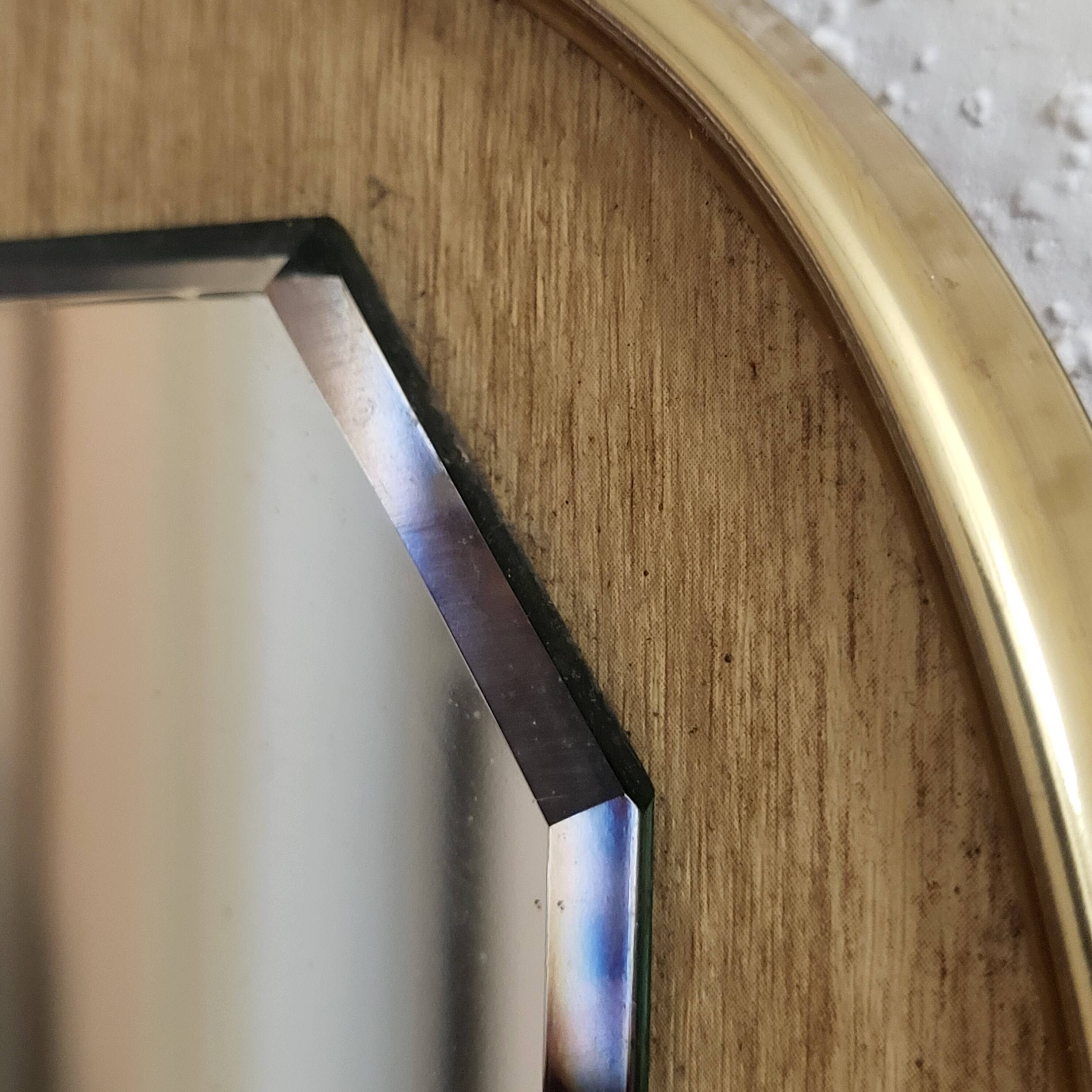 Miroir scandinave en formica et verre biseauté, 1950,60