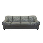 Italian leather sofa, three-seater, 1970s