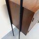 Vintage Italian double modular shelving unit in wood and metal