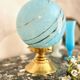 Art Deco lamp in blue Clichy glass