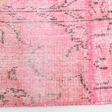 4x7 Soft Pink Vintage Patchwork Rug 225x123Cm