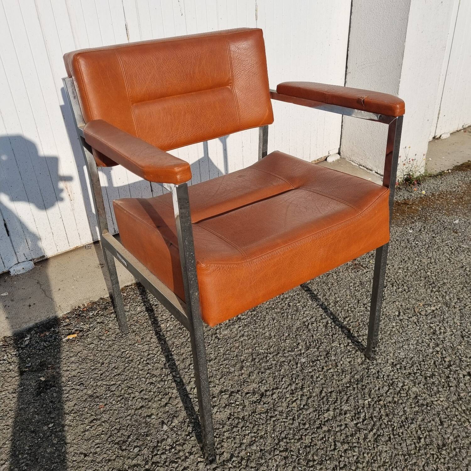 Skaï armchair from 1960, Baughman