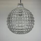 Crystal glass pendant lamp by Peill & Putzler 1960