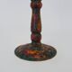 Pair of ethnic Indian candlesticks in vintage metal from the 60s