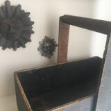 Portable case in painted wood