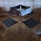Set of 4 Giandomenico Belotti leather chairs Italian 1980