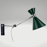 Lampe pivotante diabolo à arc mural architectural réglable, Herda, Pays-Bas 1960
