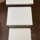 Trio of vintage nesting tables in Formica and chrome metal