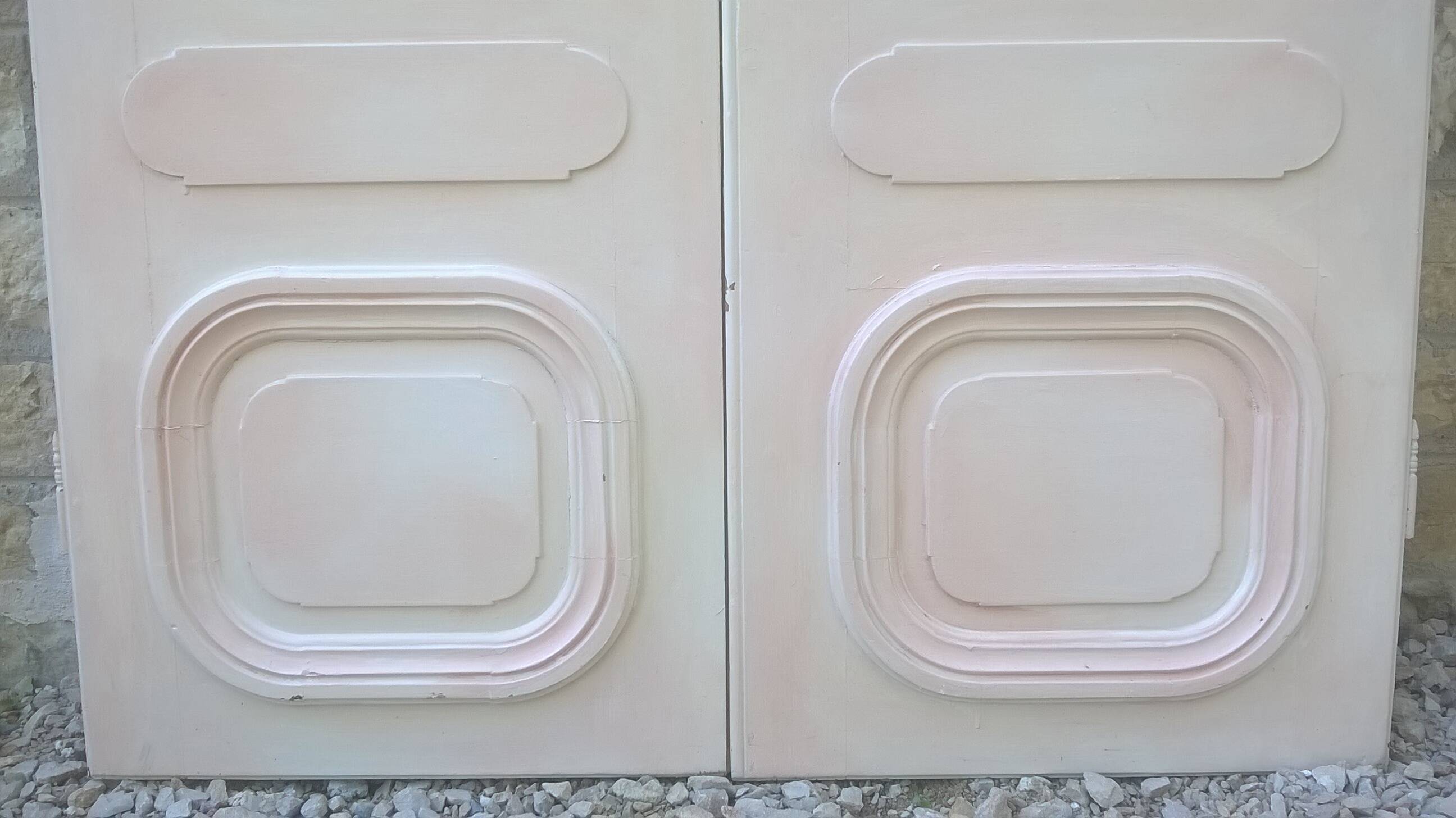 Set of large double doors for old molded cupboards