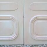 Ensemble grandes portes double  de placard ancienne moulurée