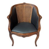 Louis XV office chair with canework