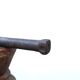 African mortar in carved wood, cast iron pestle, 70s