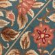 Large Floral Needlepoint Rug 217x277cm Teal Green Traditional Flatweave Carpet