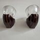 Pair of Art Deco wall lights, ceramic and holophane glass.
