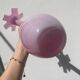 Grand vase fleur opaline rose