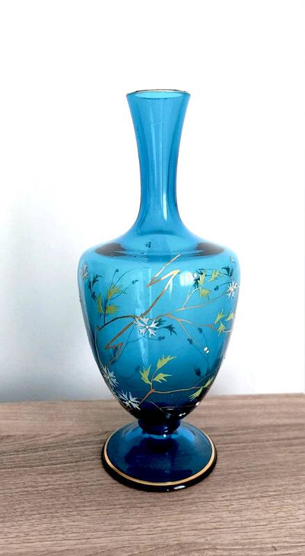 Crystal jar – azul – art noveau