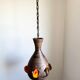 Vintage brutalist handmade German ceramic pendant lamp
